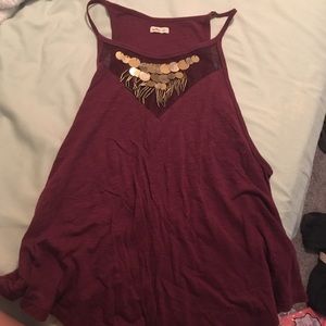 Hollister Beaded Halter Tank